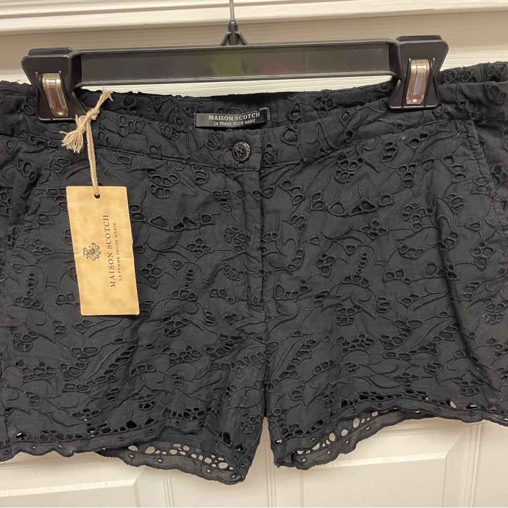 Maison Scotch La Femme Selon Marie Women’s Black Shorts, Size 8, NWT